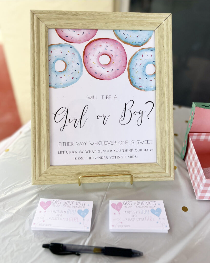 Photo of Donut theme Gender Reveal Party