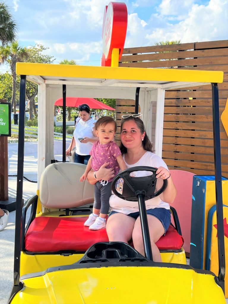 Photo of mother and daughter at Pixar Putt Pop-up Fort Lauderdale