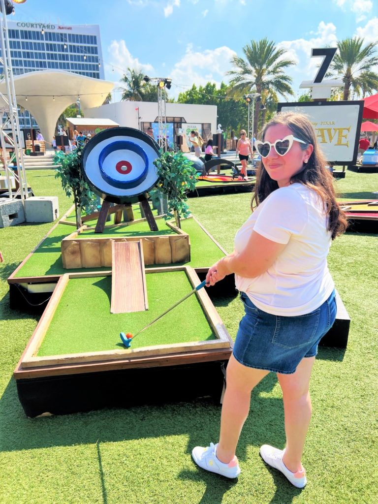 Photo of Rachel Cultured Local playing at Pixar Putt Pop-up Fort Lauderdale