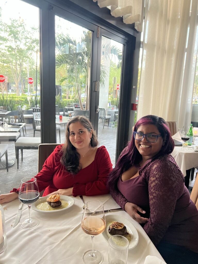 Photo of friends during Happy Hour at Ruth Chris Steak house