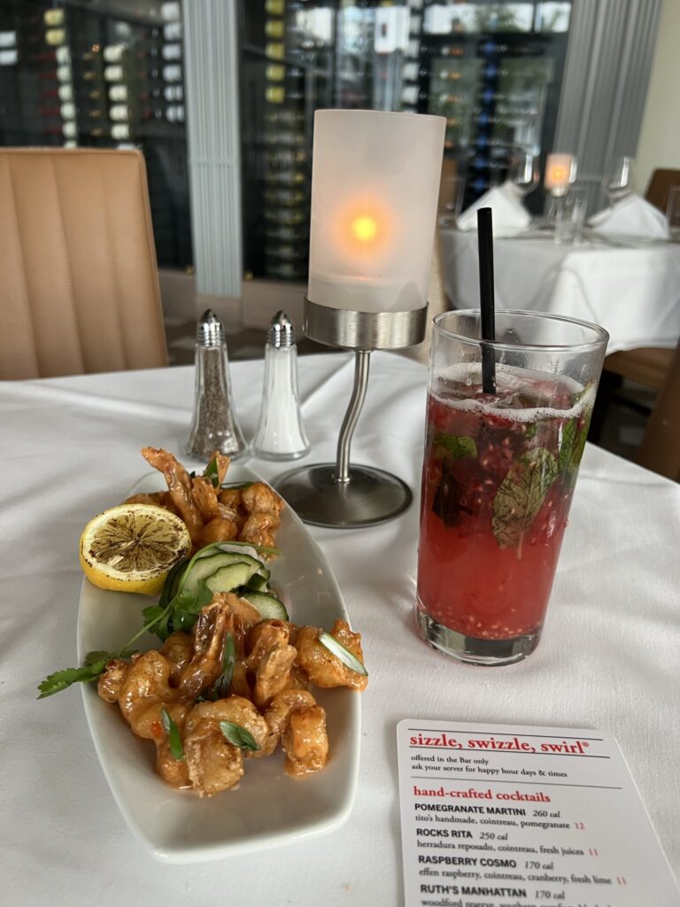 Photo of Happy Hour Appetizer and Drink at Ruth Chris Steakhouse 