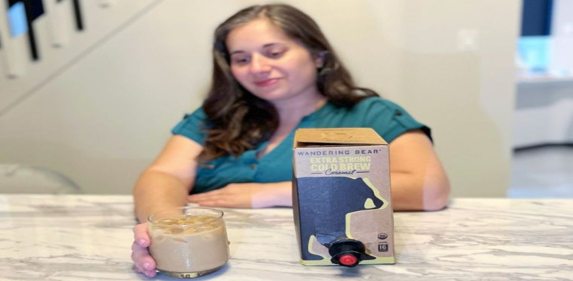 Photo of girl with Wandering Bear Cold Brew Coffee