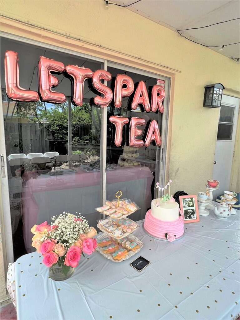 Photo of Tea themed Baby Shower Cake Table