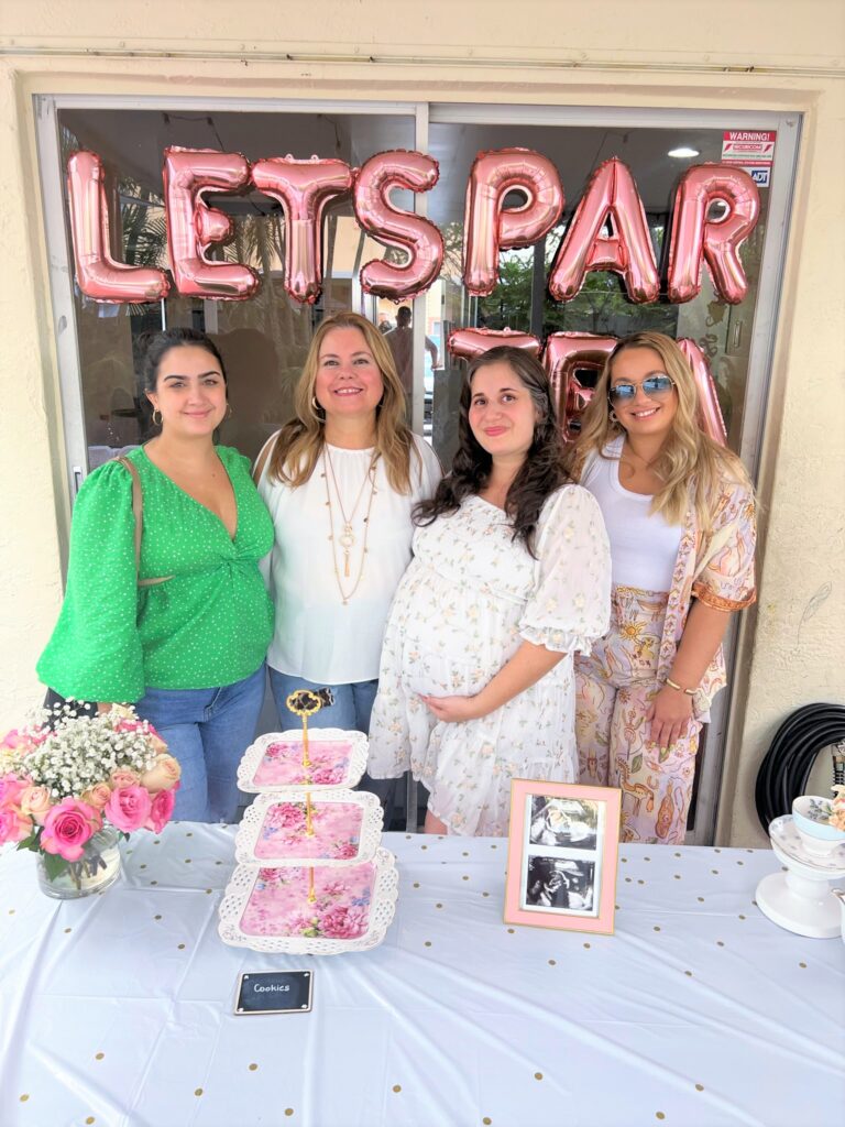 Photo of cousins at Tea Themed Baby Shower 