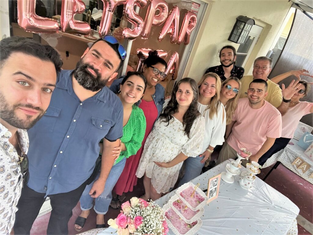 Photo of cousins at Tea Themed Baby Shower 