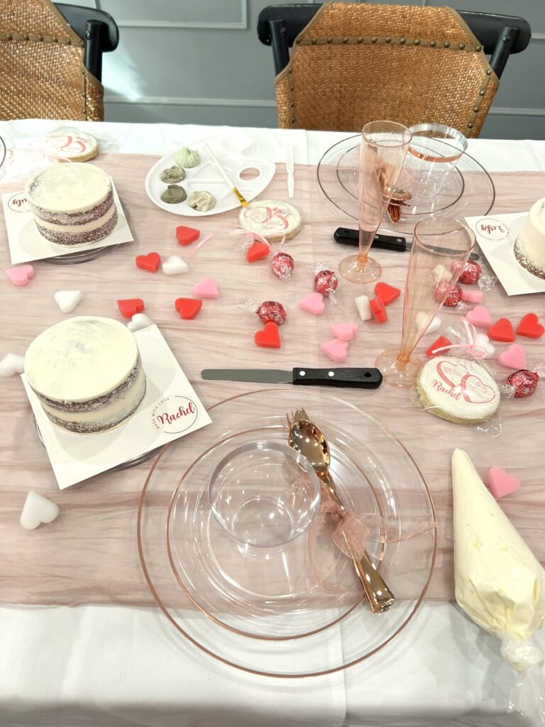 Photo of Bubbles and Buttercream Galentines Event Decor at New River Cafe and Bakery