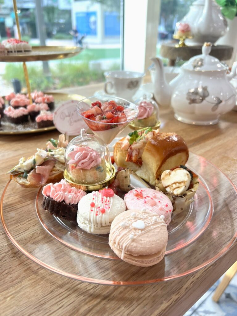 Photo of Bubbles and Buttercream Galentines Event Food Spread at New River Cafe and Bakery