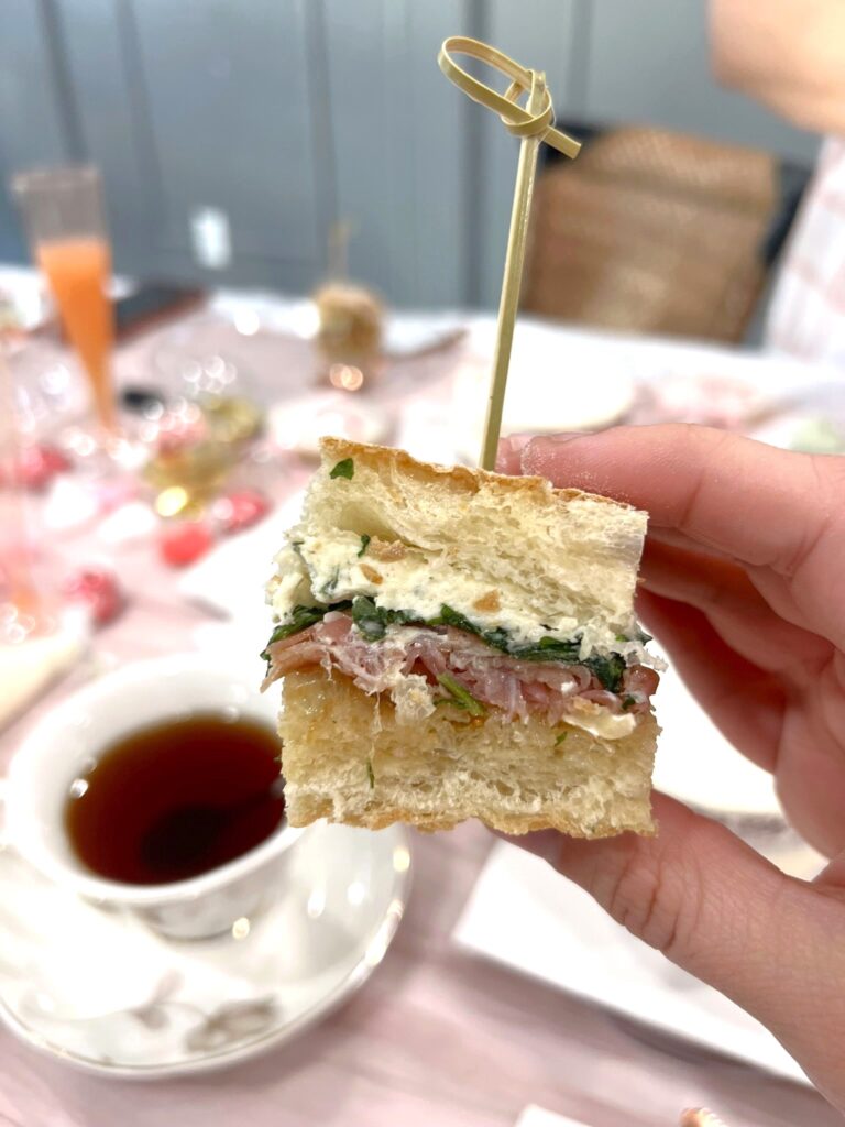 Photo of mini panini at Bubbles and Buttercream Galentines Event at New River Cafe and Bakery