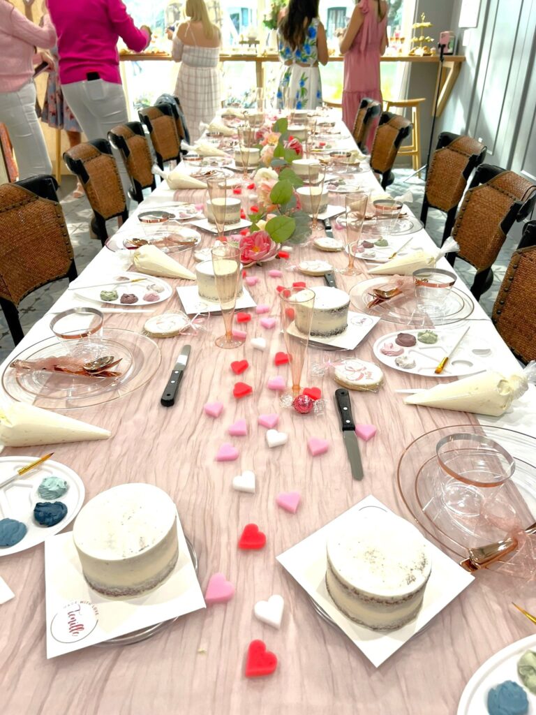 Photo of Bubbles and Buttercream Galentines Event Decor at New River Cafe and Bakery